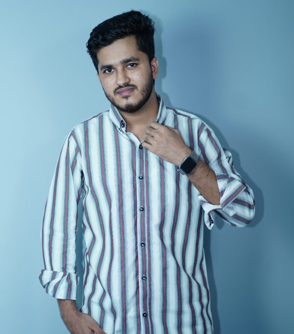 Furex Crimson Black Striped Shirt