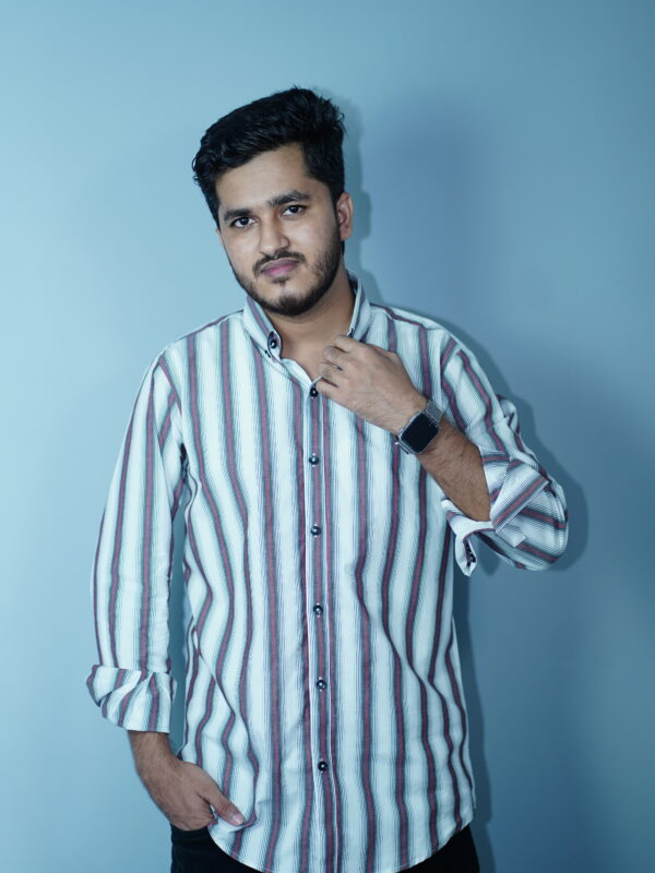 Furex Crimson Black Striped Shirt
