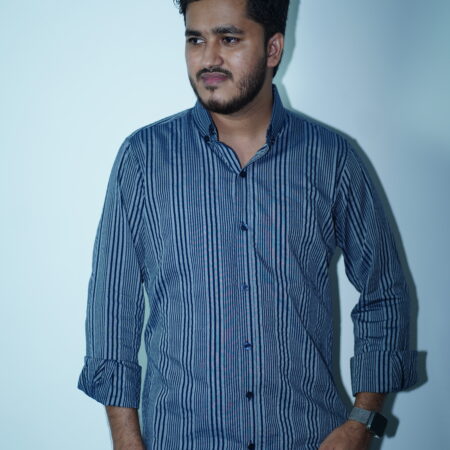 Furex Navy Blue Striped Shirt