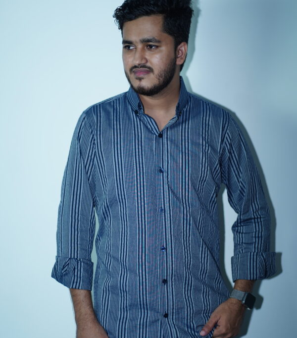 Furex Navy Blue Striped Shirt