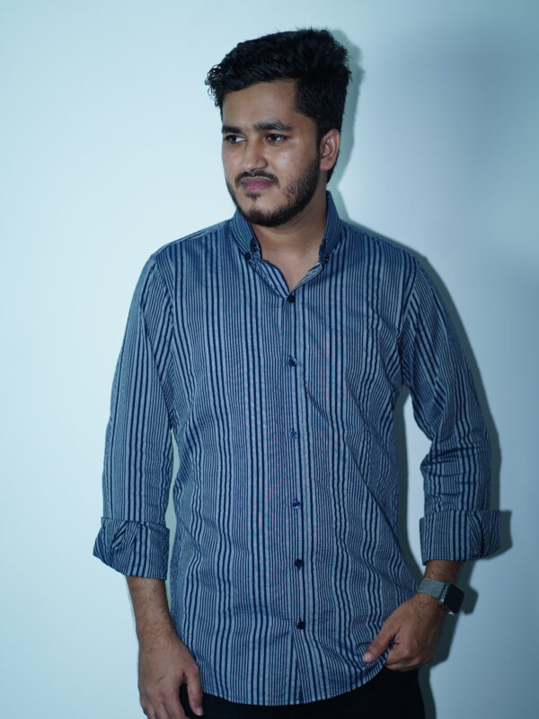 Furex Navy Blue Striped Shirt