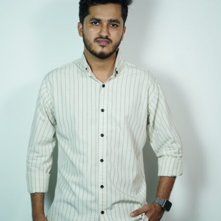 Furex Off-White Casual Striped Shirt