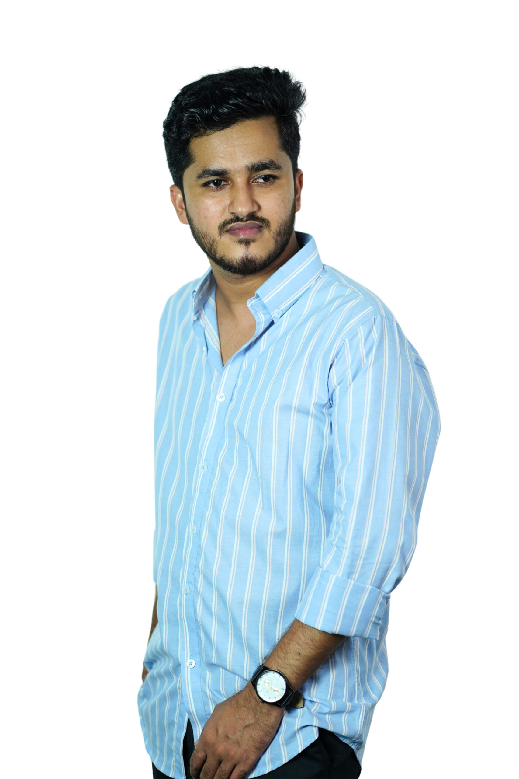 Furex Classic Sky Blue Striped Shirt Shirt