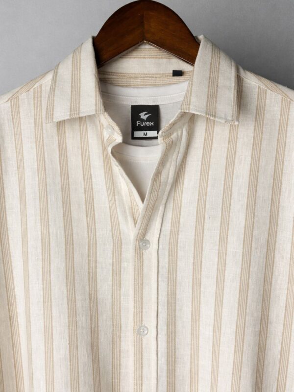 Furex Cream Striped Shirt