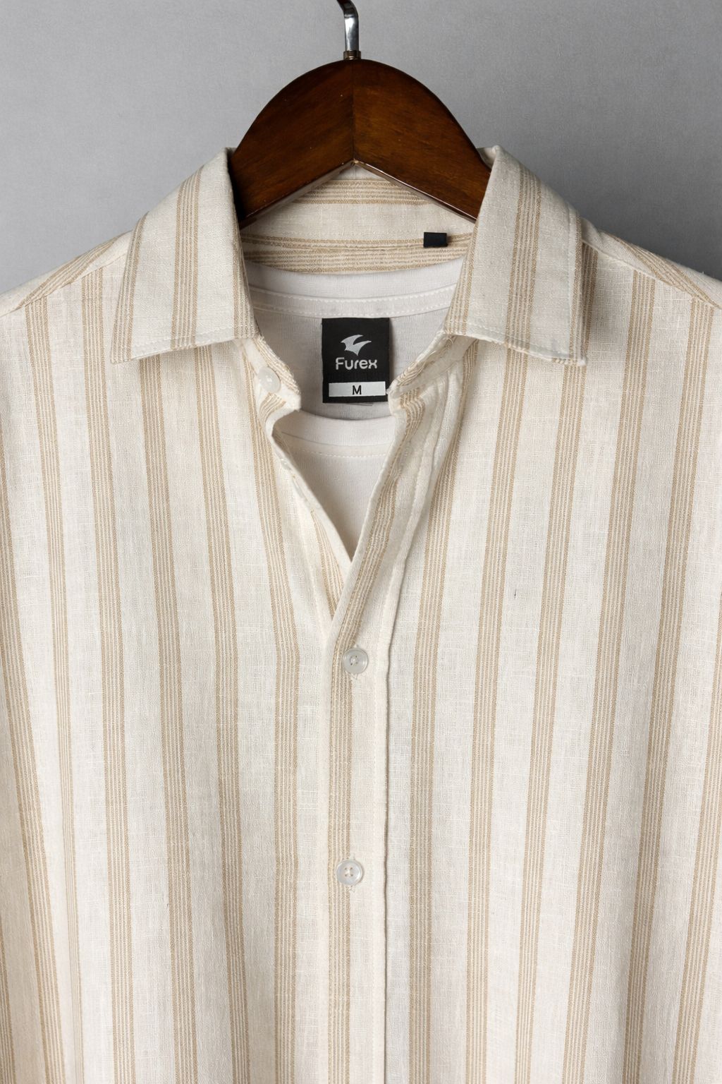 Furex Cream Striped Shirt