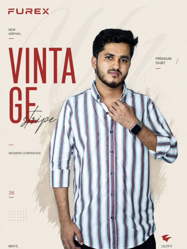 Furex Crimson Black Striped Shirt